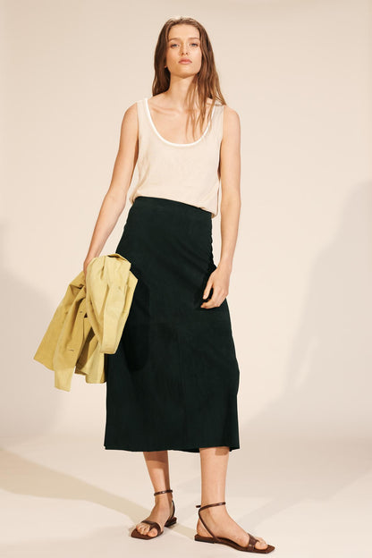 Limited Edition Minimal Suede Leather Skirt