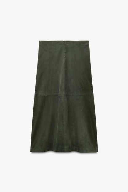 Limited Edition Minimal Suede Leather Skirt