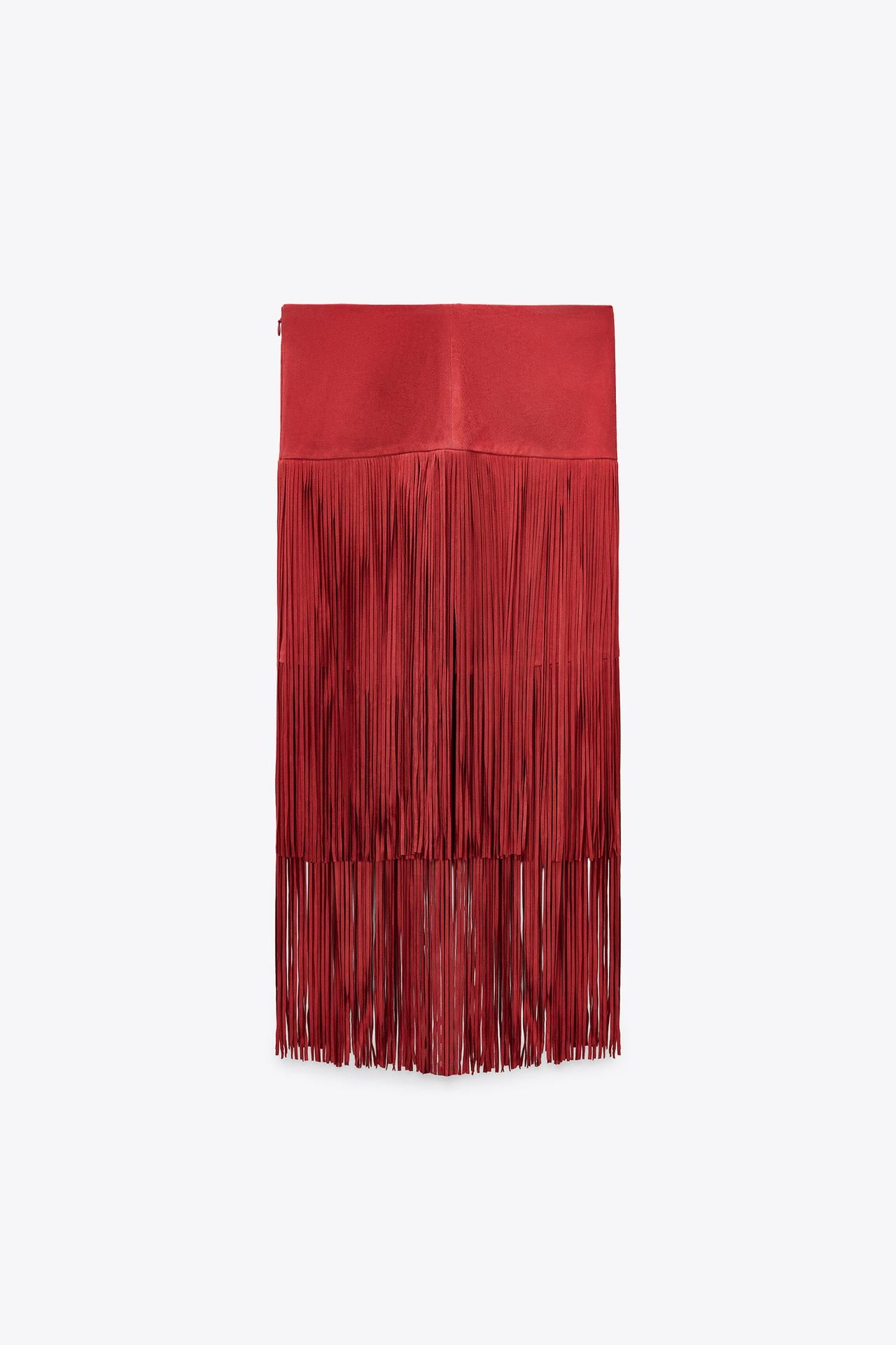Limited Edition Suede Leather Fringe Skirt