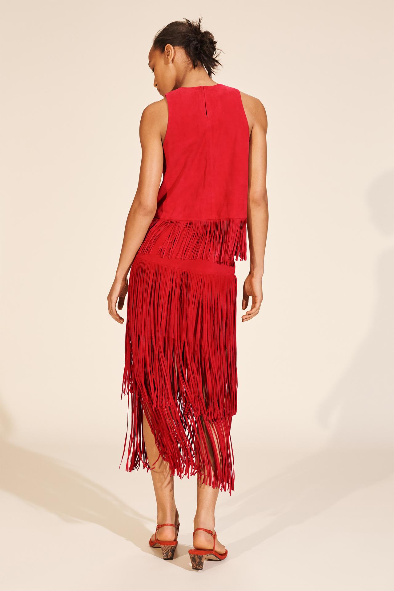 Limited Edition Suede Leather Fringed Top