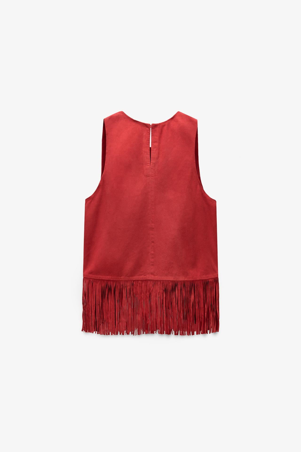Limited Edition Suede Leather Fringed Top