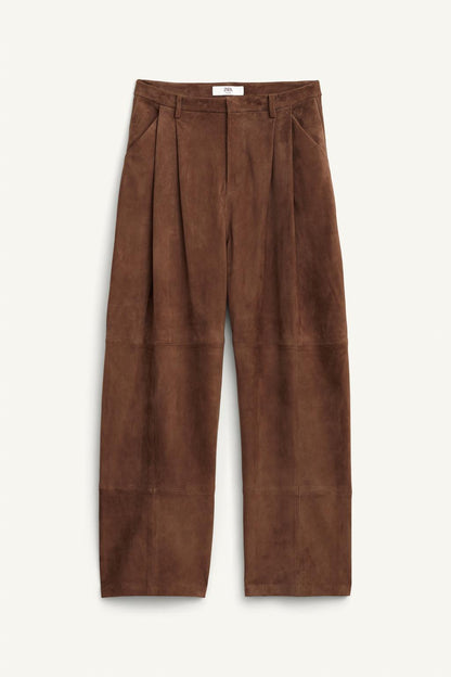 100% Suede Darted Trousers Limited Edition