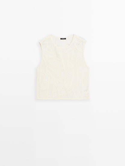 Openwork crochet top