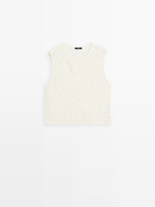 Openwork crochet top