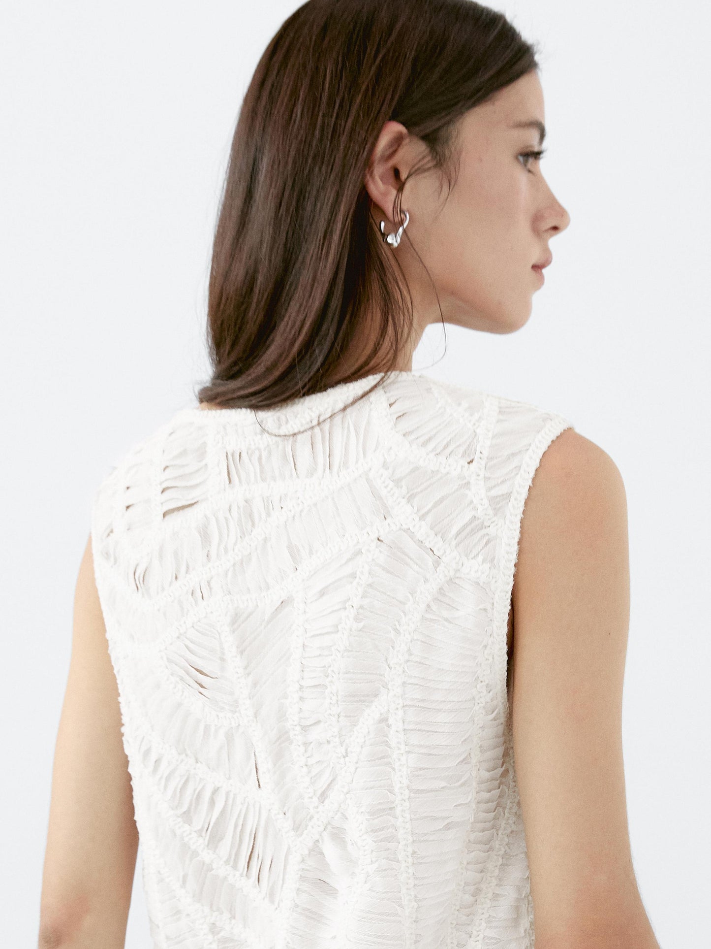Openwork crochet top