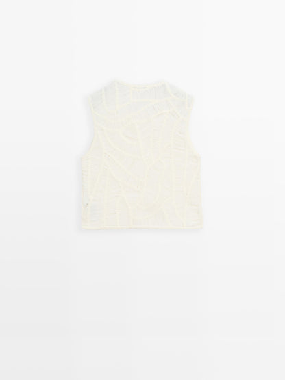 Openwork crochet top
