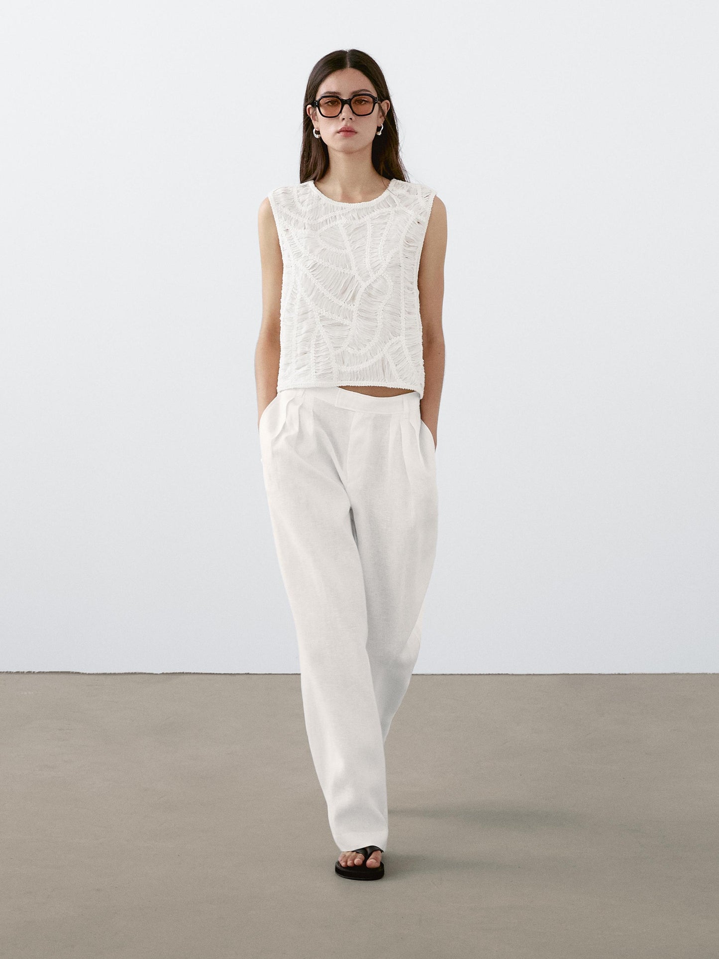 Openwork crochet top