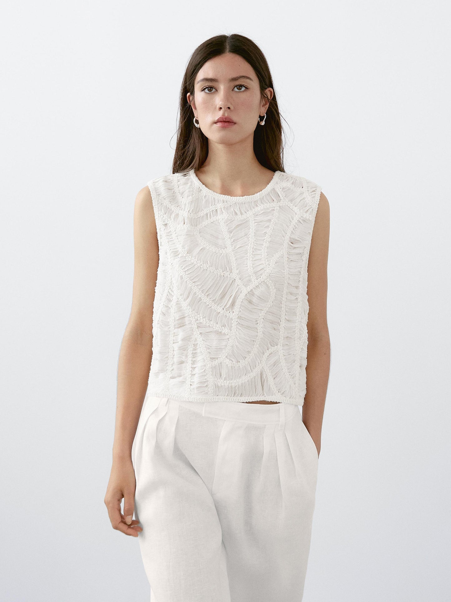 Openwork crochet top