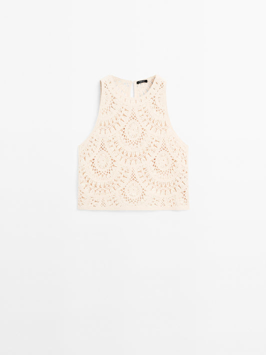 Crochet knit top