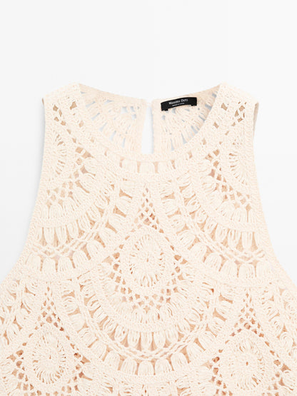 Crochet knit top