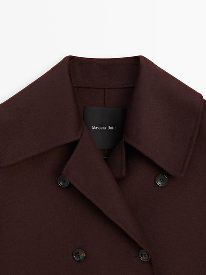 Short wool blend coat