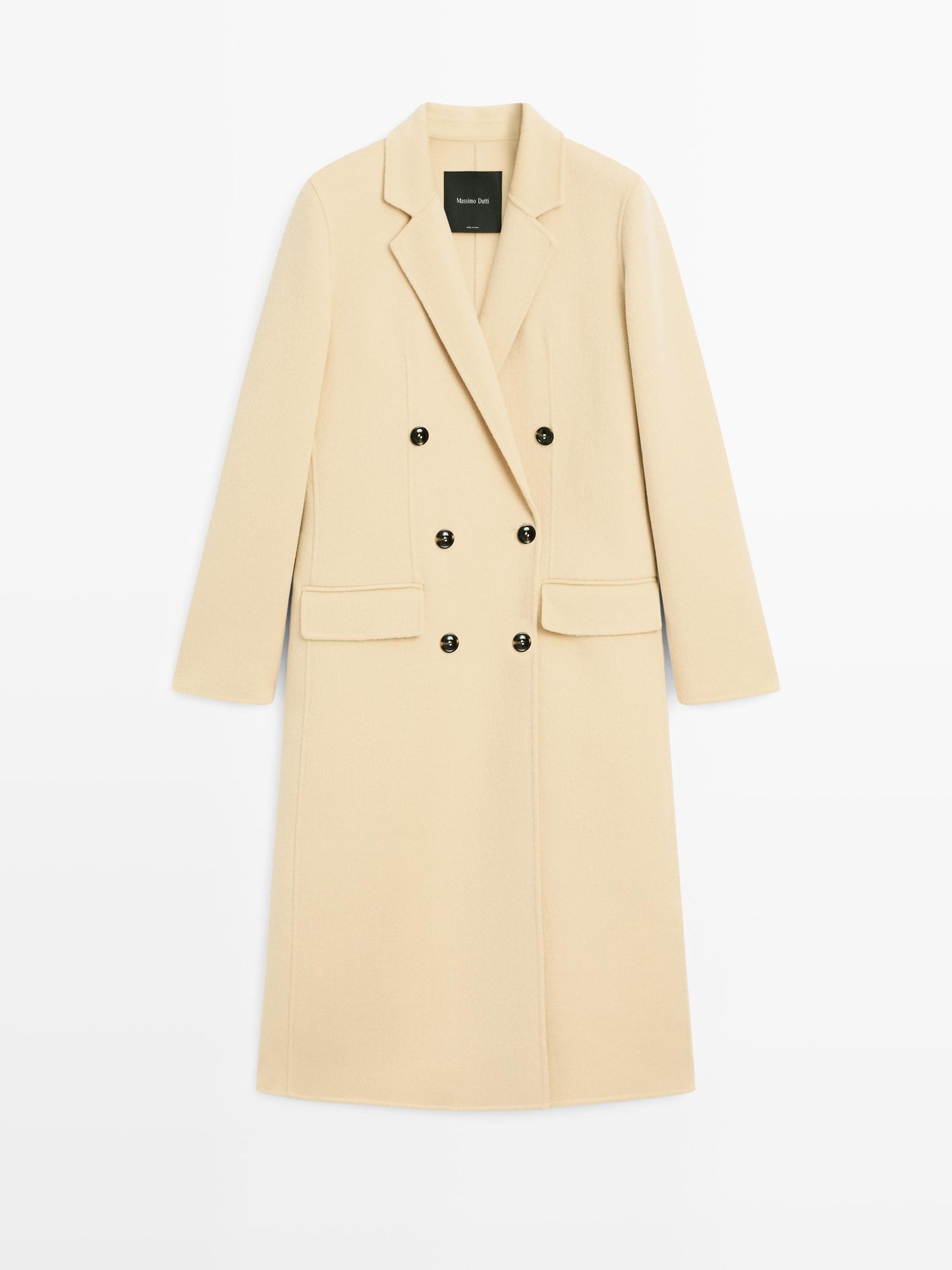 Long wool blend surplice coat