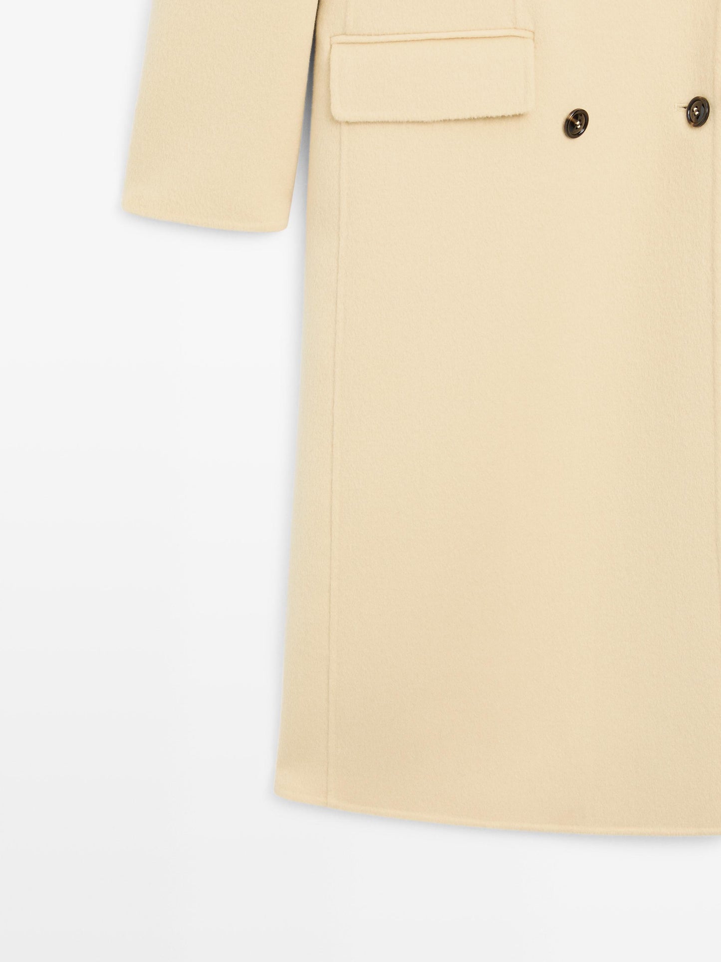 Long wool blend surplice coat