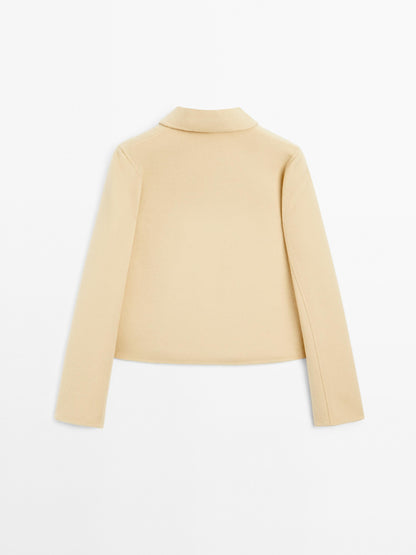 Short wool blend coat