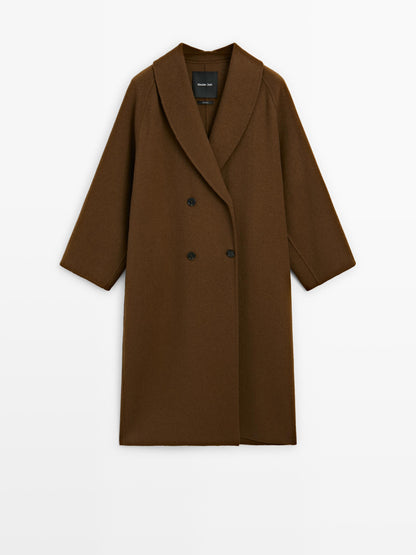 Long wool blend coat