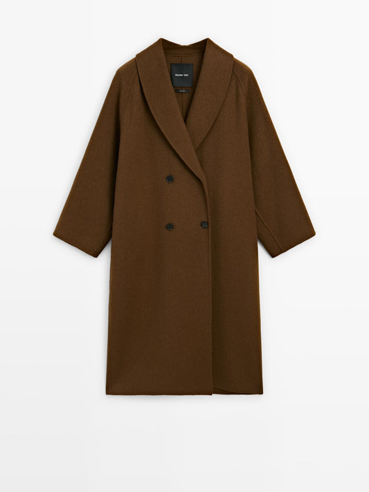 Long wool blend coat