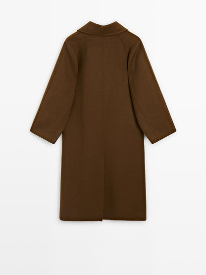 Long wool blend coat