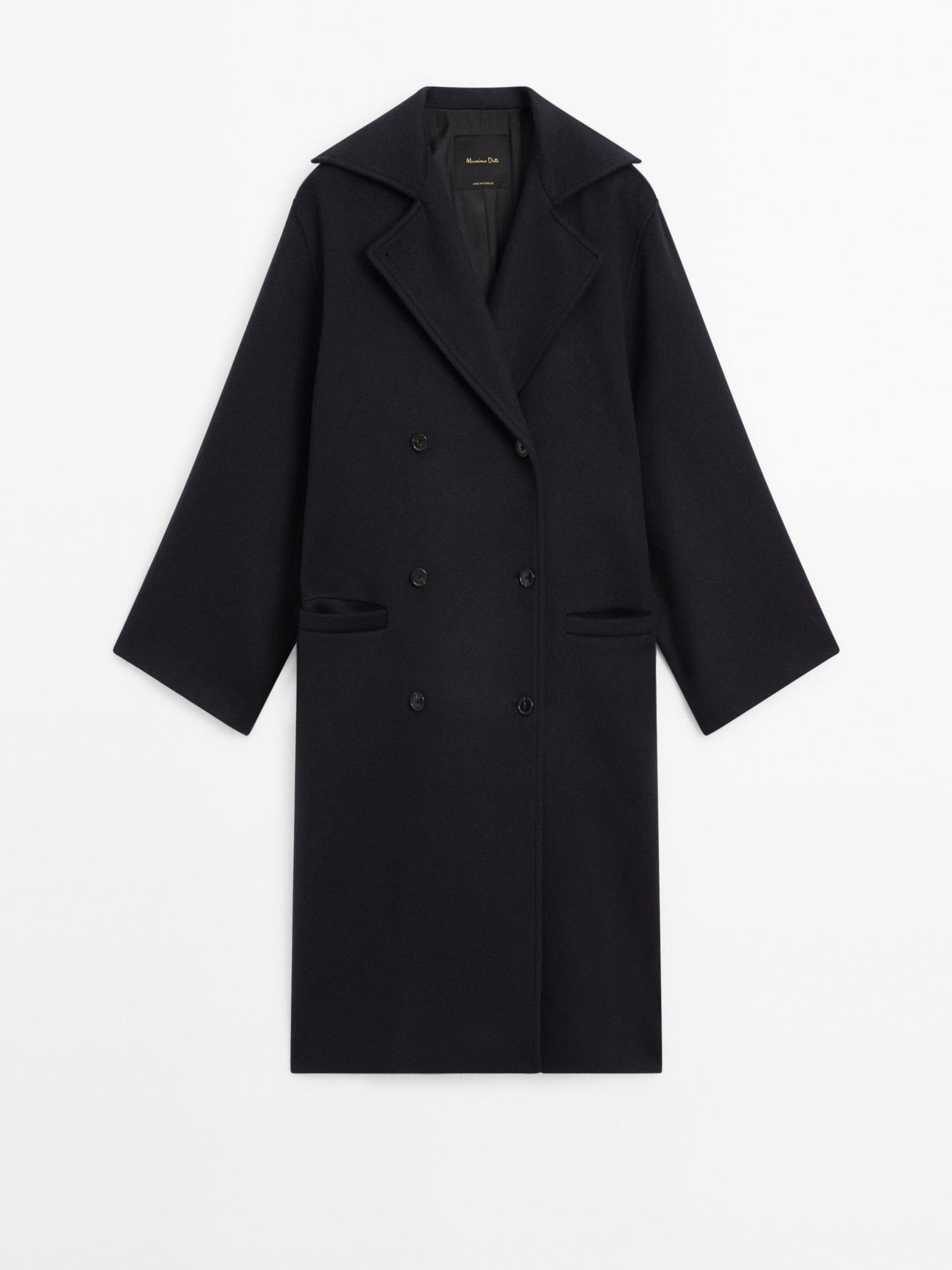 Long wool blend trench coat