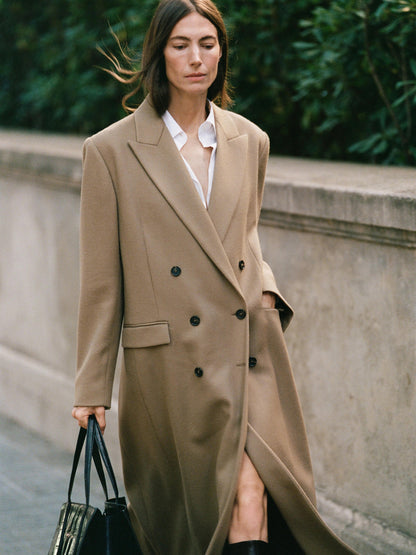 100% wool long coat