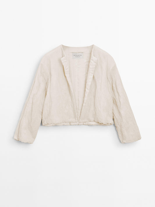 Cropped bomber jacket