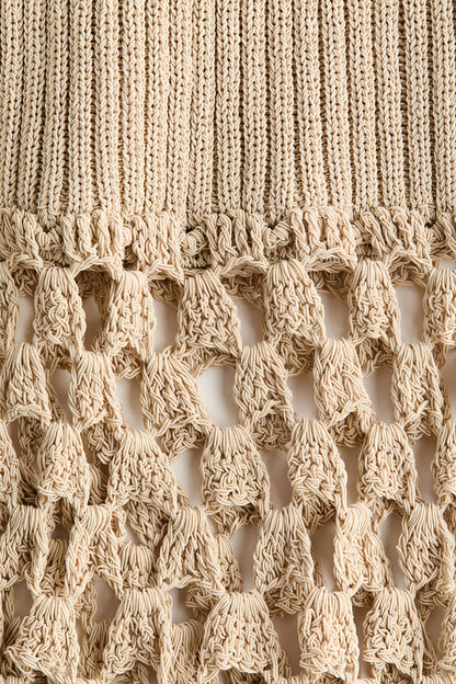 Rib-knit tie-back dress