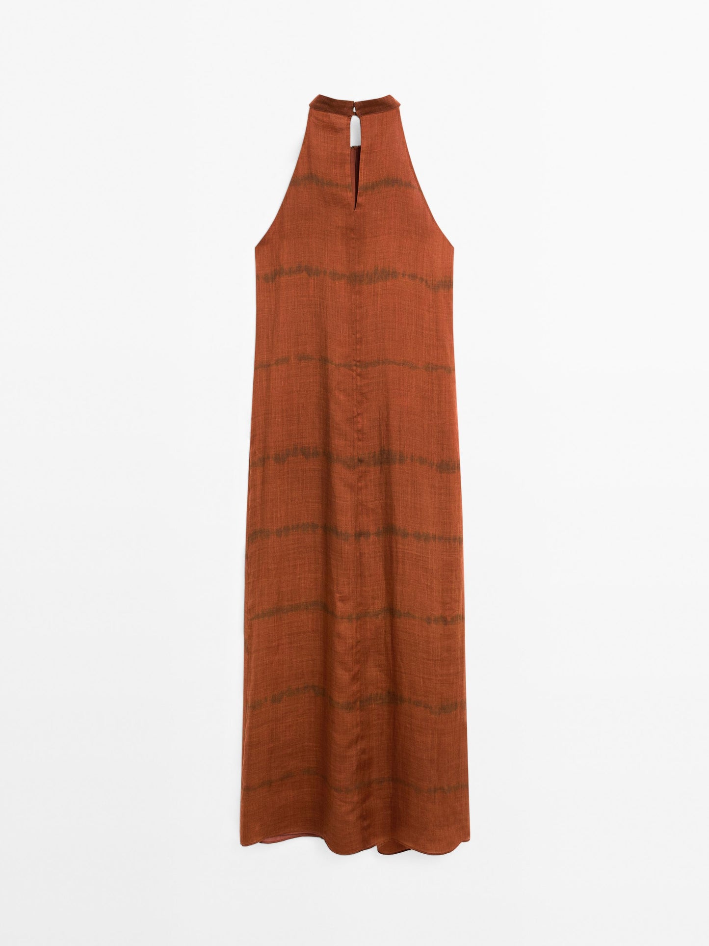 Long striped halter dress