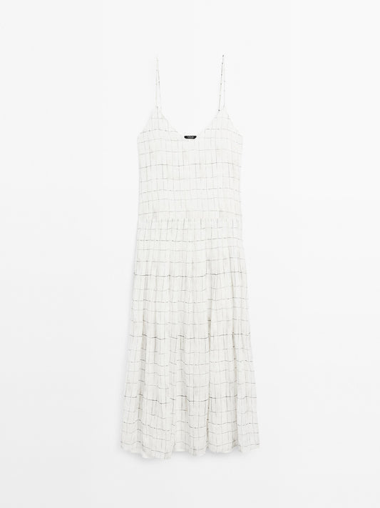Plaid midi dress