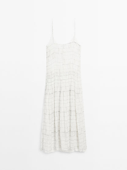 Plaid midi dress