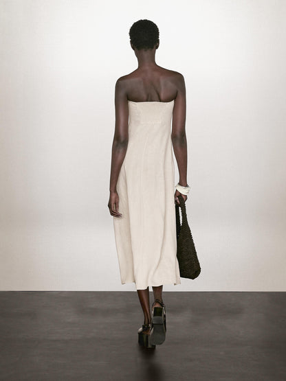 Long strapless dress