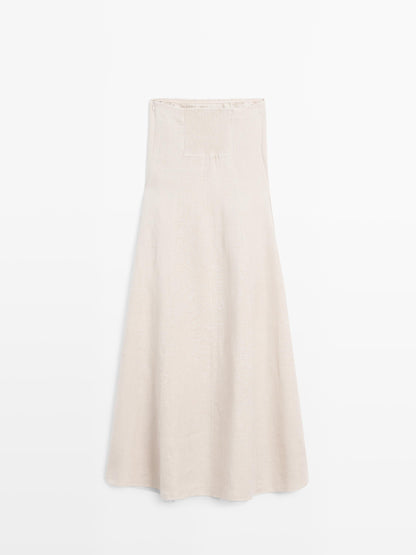 Long strapless dress
