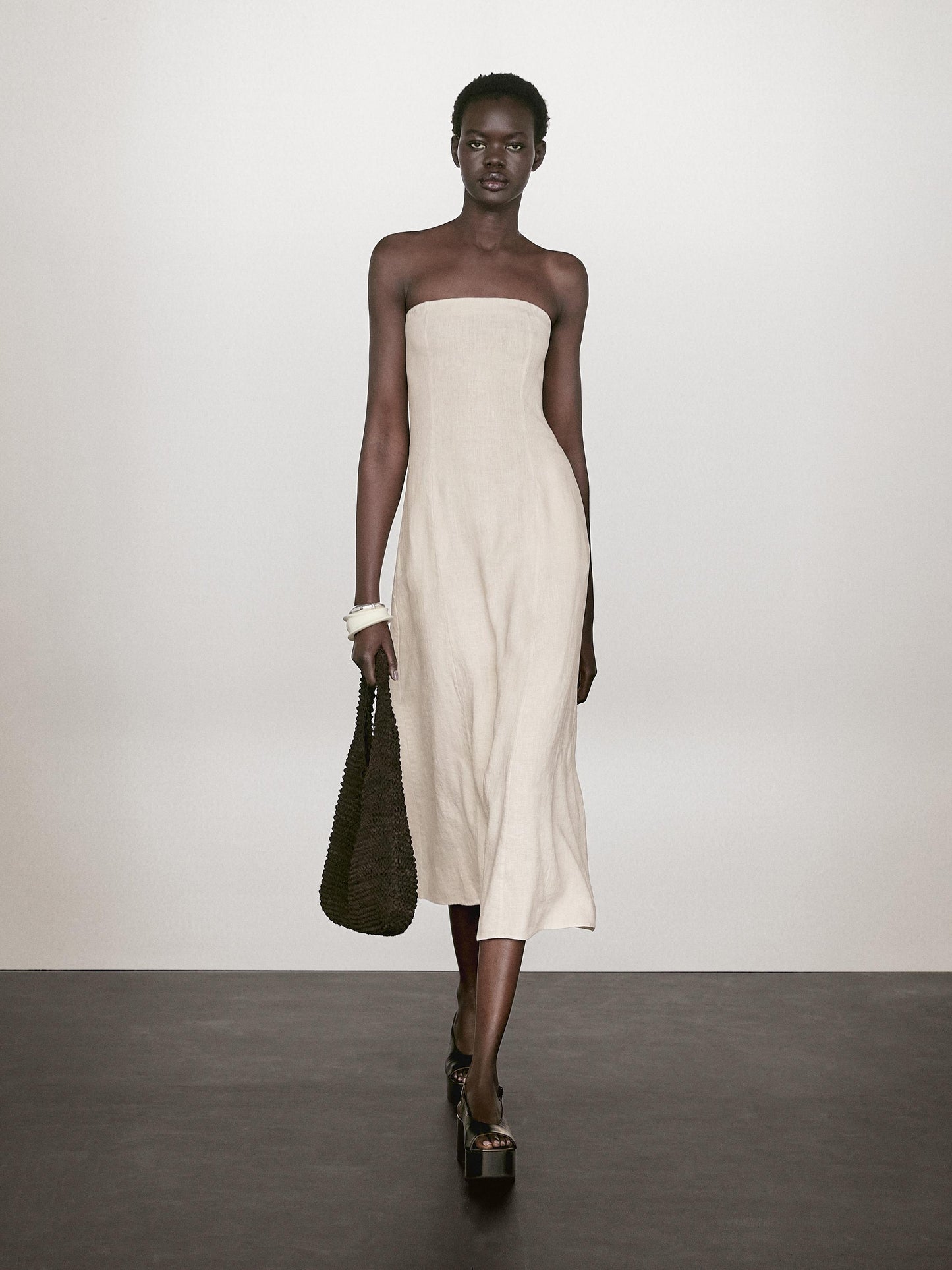 Long strapless dress