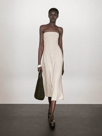 Long strapless dress