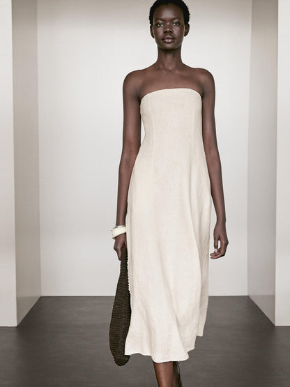 Long strapless dress