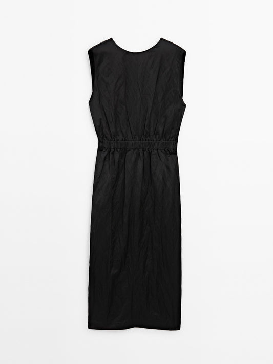 Dress with elasticated waistband