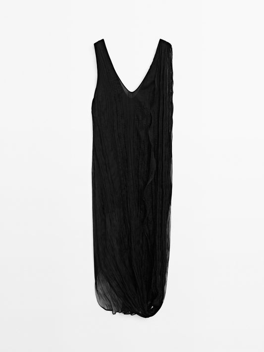 Long flowing pleated dress