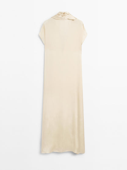 Long flowing dress with scarf detail