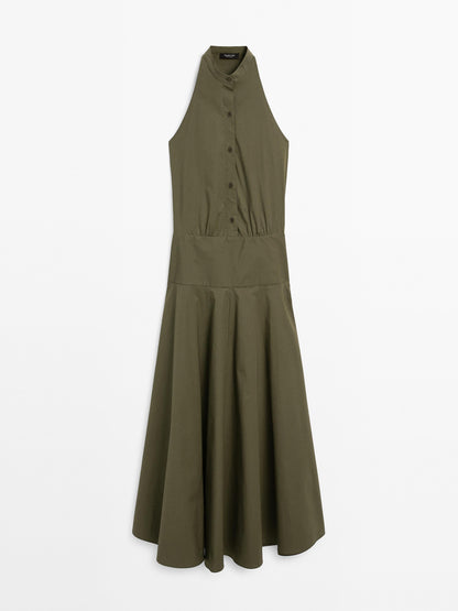 Halter neck long dress