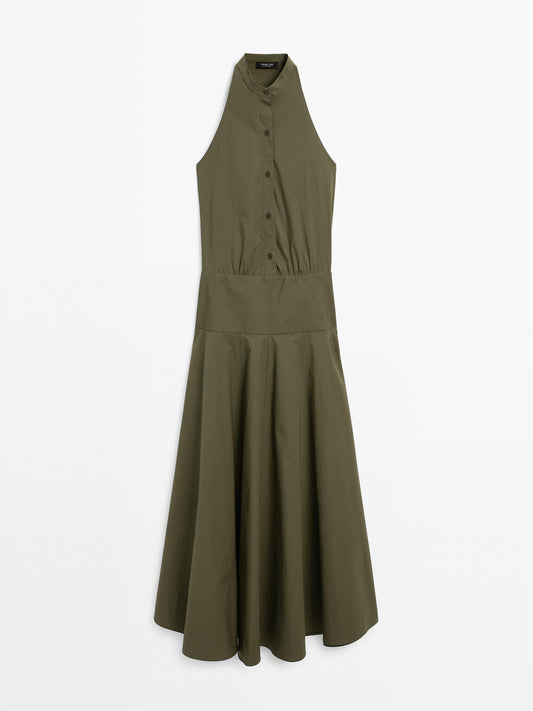 Halter neck long dress