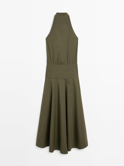Halter neck long dress