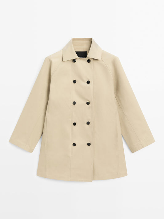 Cotton blend trench coat