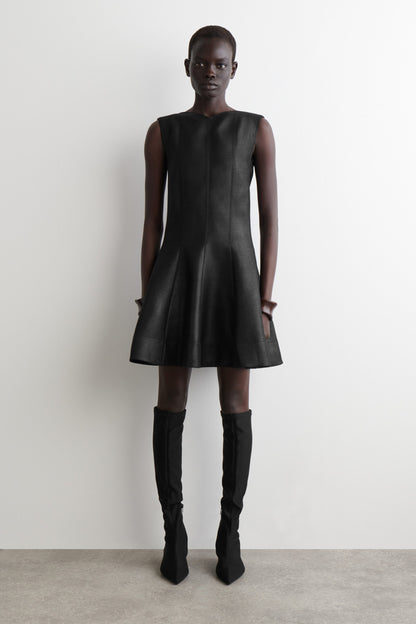 Metallic Wool-Blend Mini Dress