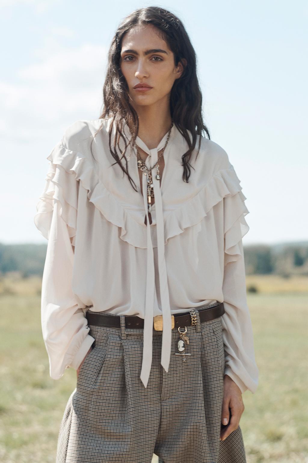 Ruffled Blouse With Bow Limited Edition