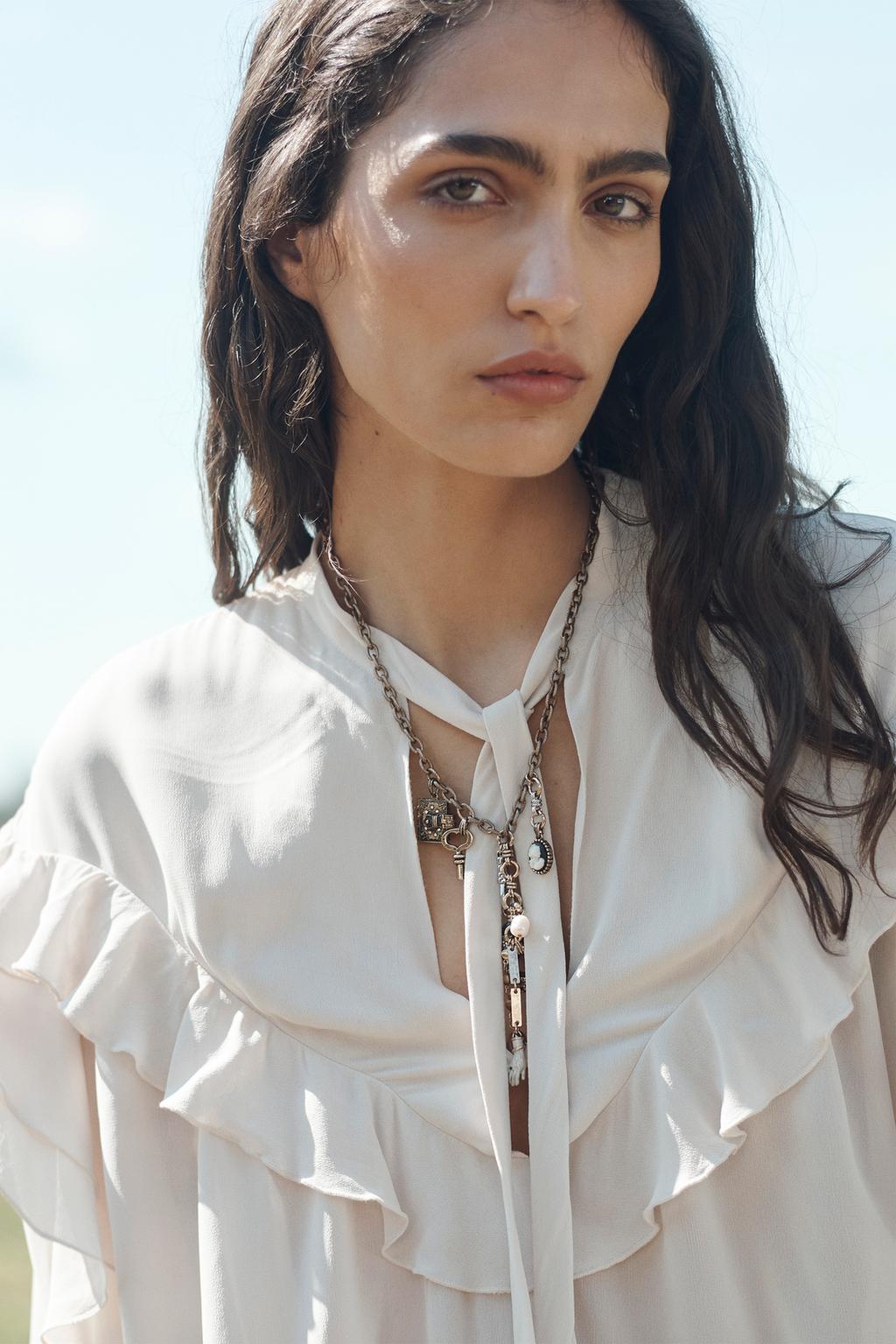 Ruffled Blouse With Bow Limited Edition