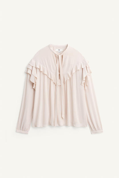 Ruffled Blouse With Bow Limited Edition