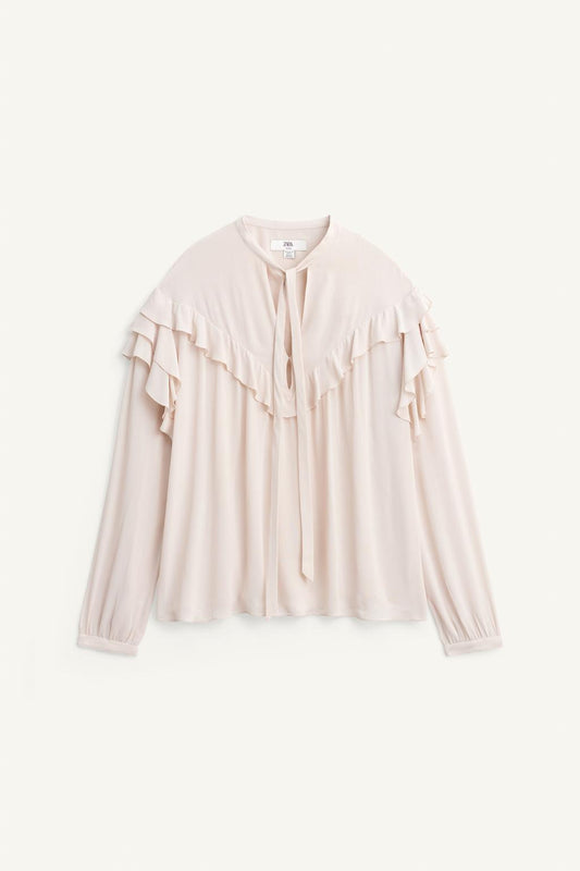Ruffled Blouse With Bow Limited Edition