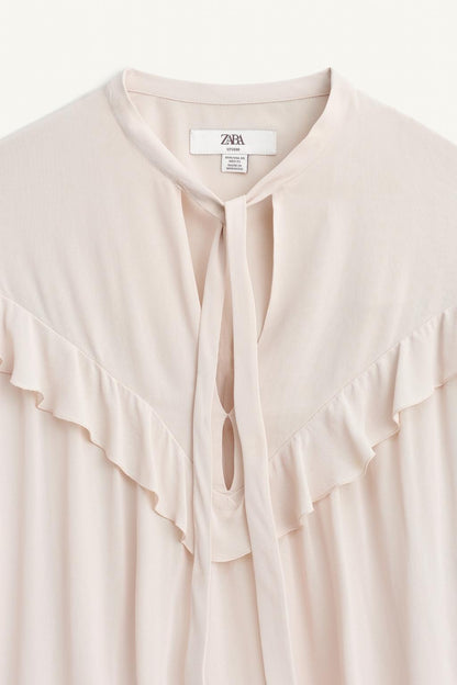 Ruffled Blouse With Bow Limited Edition