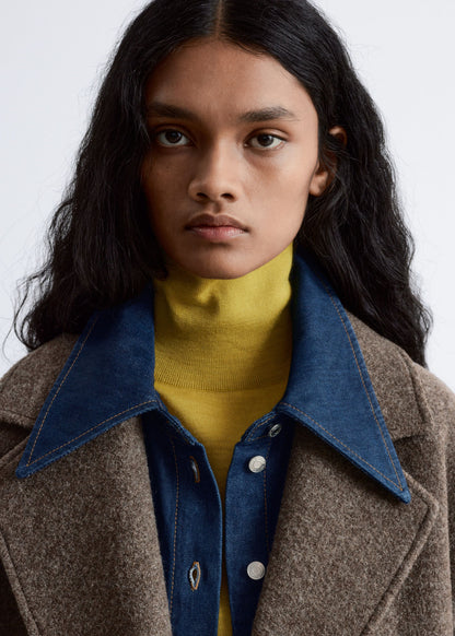 Voluminous Belted Wool Coat