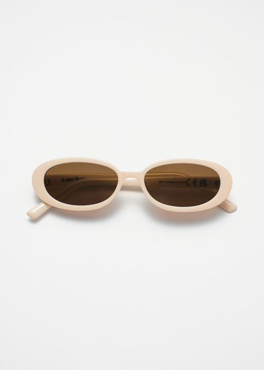 Slim Oval-Frame Sunglasses