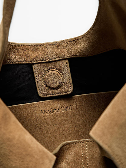 Medium split leather lady bag