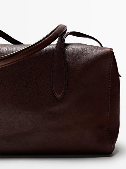 Nappa leather satchel bag